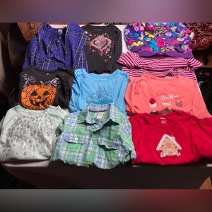 Girls bundle of 10 tops.Size 5&5T.Land’s end 1989 place,Arizona,Carter’s Oshkosh